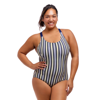 Funkita - Womens - Brace Me Back One Piece - Admiralty Stripe