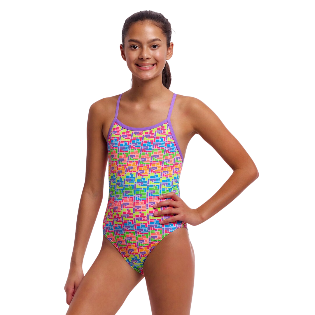 Funkita - Girls - Single Strap One Piece - Jig Jag