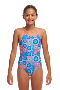 Funkita - Girls - Diamond Back One Piece - Bundjalung Blue