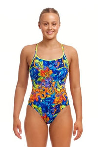 Funkita - Womens - Diamond Back One Piece - Mixed Mess