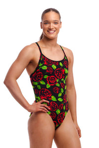 Funkita - Womens - Diamond Back One Piece - Black Rose