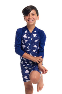 Funky Trunks - Toddler Boys - Go Jump Suit - Paper Plain