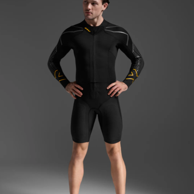 2XU - Propel SwimRun Wetsuit - Men  Black/Ambition