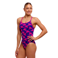 Funkita - Womens - Diamond Back Secure One Piece - Pinky Palms