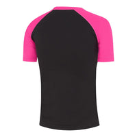 Speedo - Girls - Tropical Fuse Powerstrike Short Sleeve Rashie Sun Top - Black/Pink