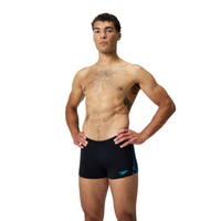 Speedo - Mens - Tech Panel Aquashort - Black/Cobalt Blue