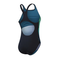 Speedo - Womens - Endurance+ MAX Digital Printed Medalist One Piece - Black/Dark Teal/Harlequin Green