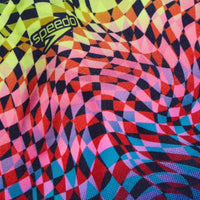 Speedo - Girls - Endurance+ Digital Placement Powerback One Piece - Black/Bitter Lime/Flare Pink/True Cobalt/Lemon Drizzle/Bolt/Harlequin Green