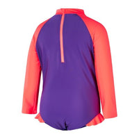 Speedo - Toddler Girls - Digital Long Sleeve Frill One Piece Paddle Suit - Desire/Kiki Pink/Calibe