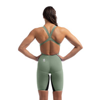 Speedo - Womens - Fastskin LZR Pure Valor 2.0 Openback Kneeskin - Country Geen/Black