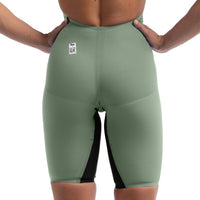 Speedo - Womens - Fastskin LZR Pure Valor 2.0 Openback Kneeskin - Country Geen/Black