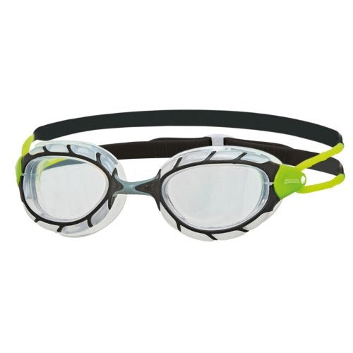 Zoggs - Predator Goggle -  Regular Fit - Clear Lens - Black/Green Frame