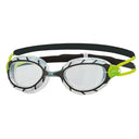 Zoggs - Predator Goggle -  Regular Fit - Clear Lens - Black/Green Frame