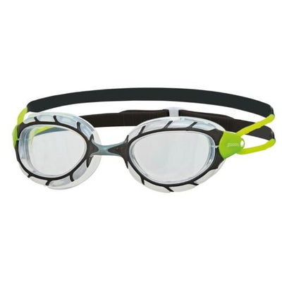 Zoggs - Predator Goggle -  Regular Fit - Clear Lens - Black/Green Frame